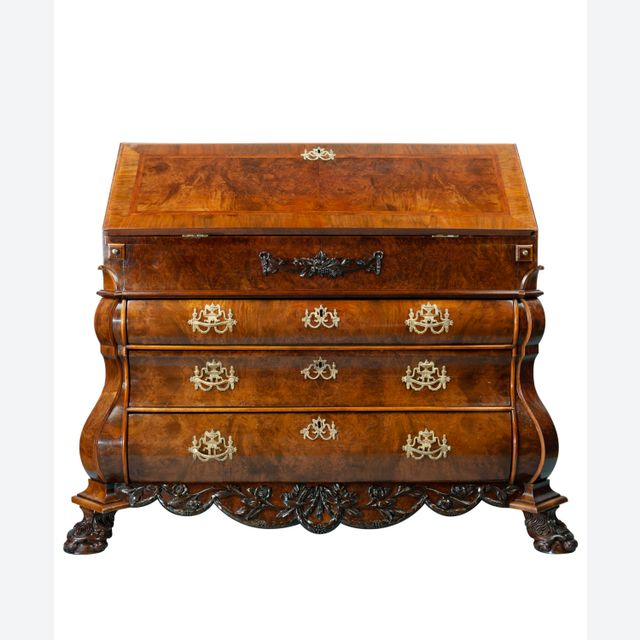 A Burr Walnut Klap Bureau