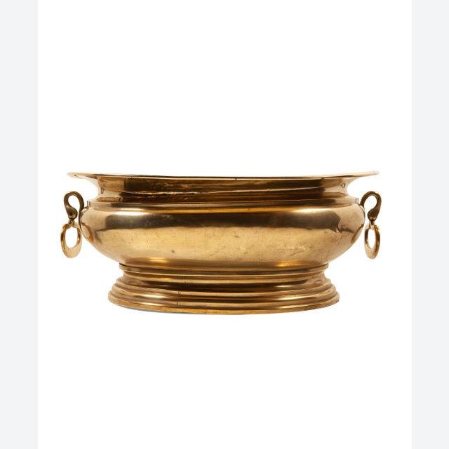 A Baroque Brass Wine Cistern with Handles