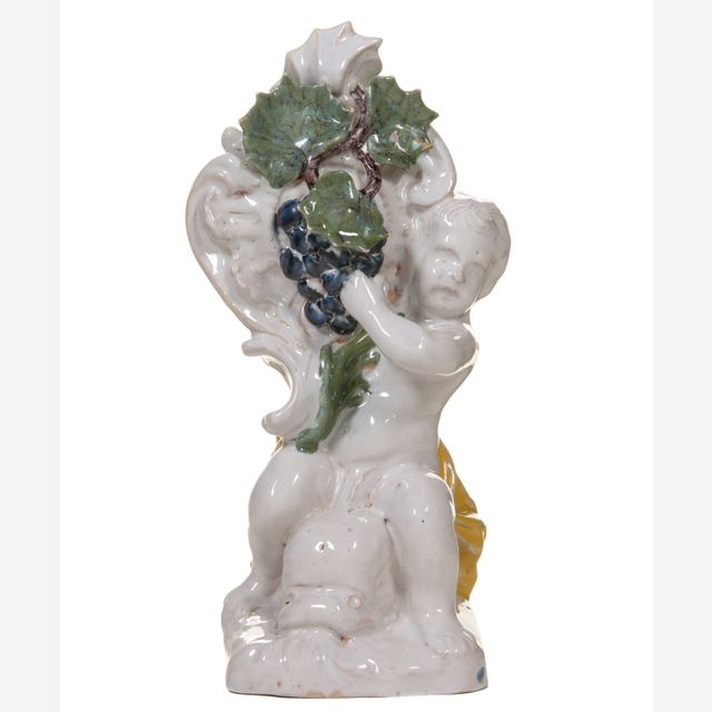 A Schrezheim Faïence Statuette Representing the 'Autumn'