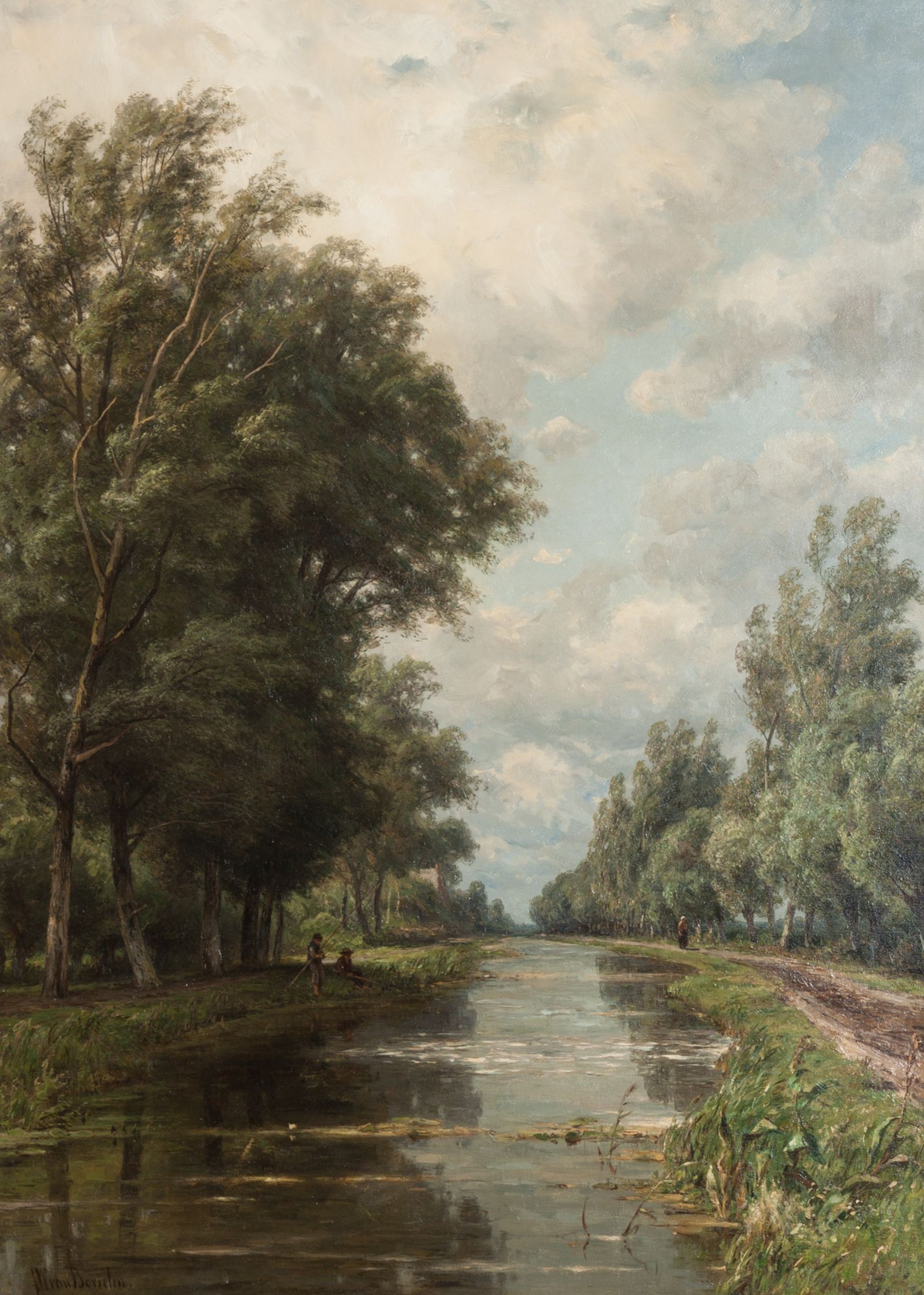 Fishermen by the Canal