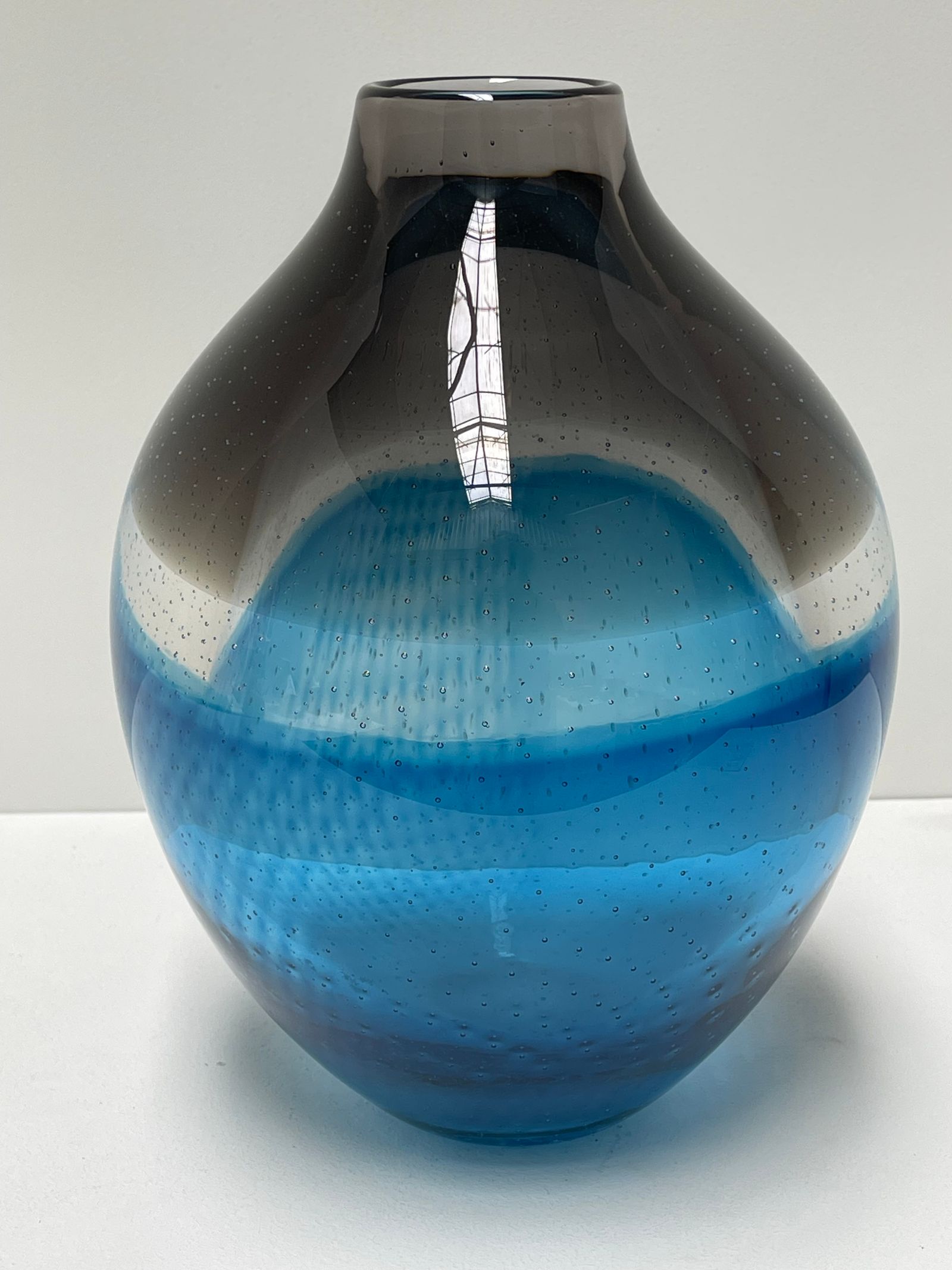 Floris Meydam, one-off made in Frome England, clear, blue and white glass, 960709, Neil Wilkin