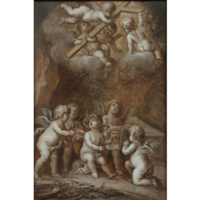 Pieter van Avont, 'Putti with the Passion instruments at Christ’s tomb'