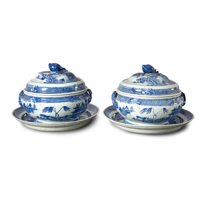 A PAIR OF QIANLONG TUREENS