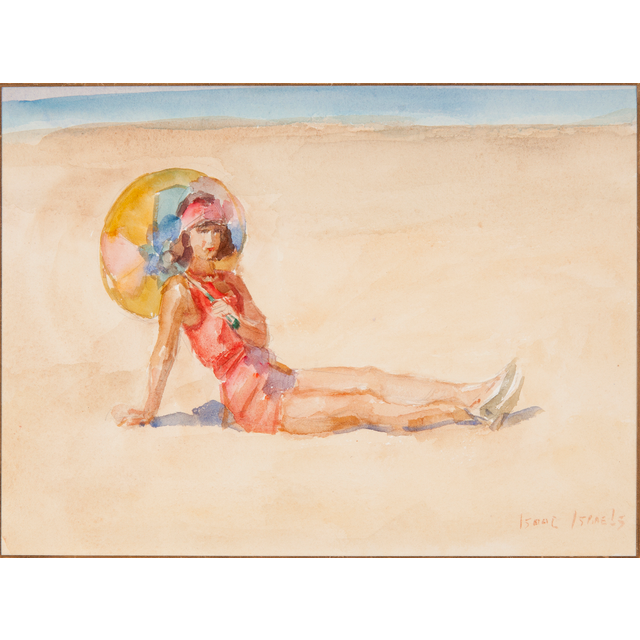 Young lady at the beach of Viareggio