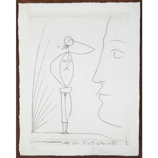 Profil et femme nue
