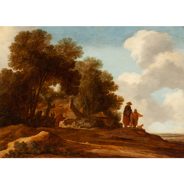 Forest landscape with figures