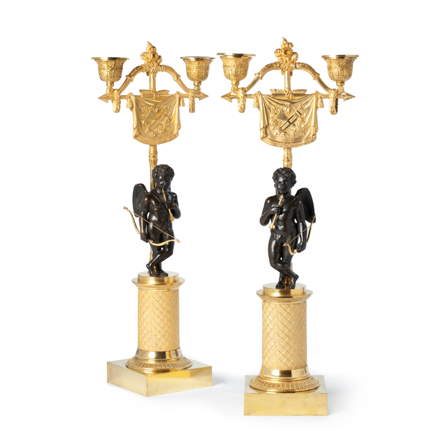 A Pair of Empire Candlesticks