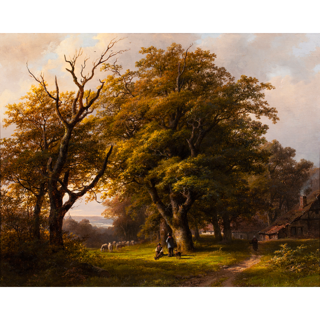 Rural landscape with a farm