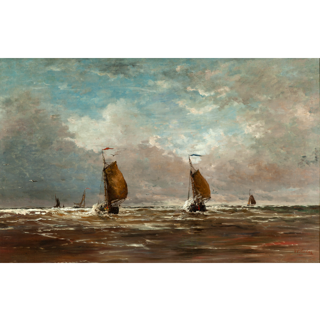 Fishing boats returning home at Scheveningen