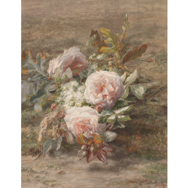 Blumenstillleben mit Rosen