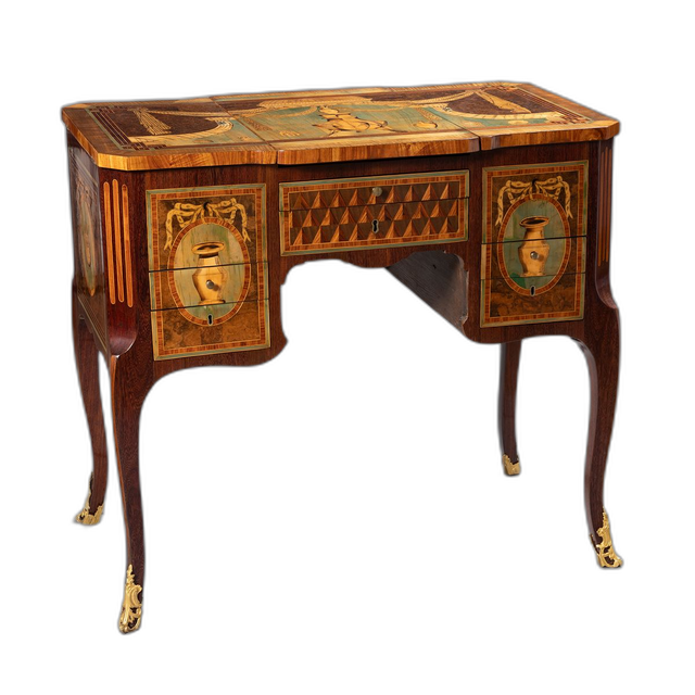 A rare Dutch poudreuse with stunning marquetry