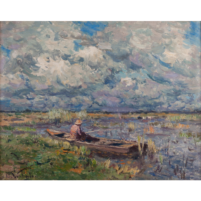 Fisherman at the mouth of the Scheldt