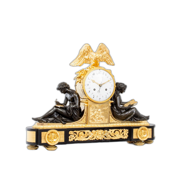 A large French Louis XVI mantel clock study and philosophy, Remond, circa 1790.