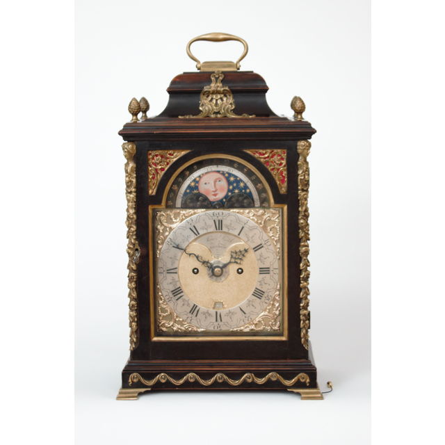 An English table clock with date and moonphase for the Dutch market, James Smith, circa 1770