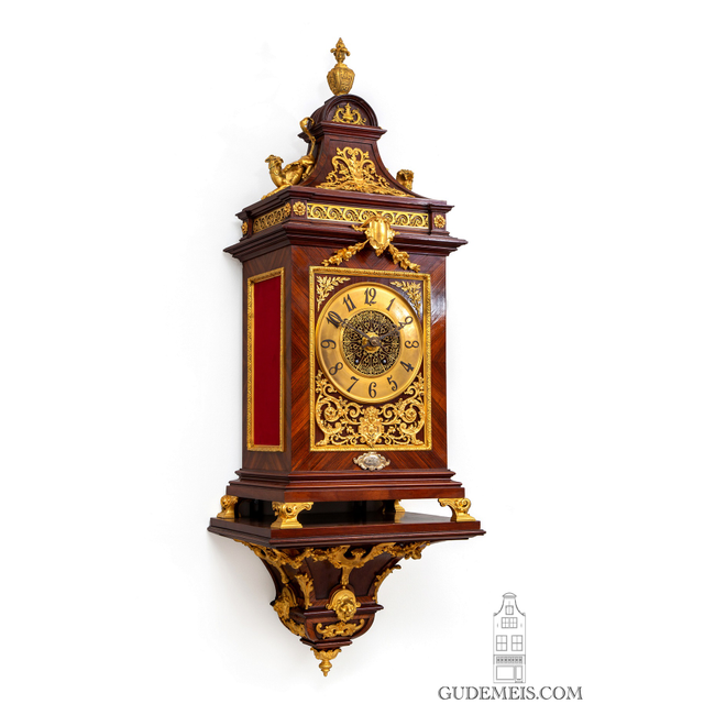 A rare French gilt bronze mounted kingswood bracket clock by Planchon, circa 1890
