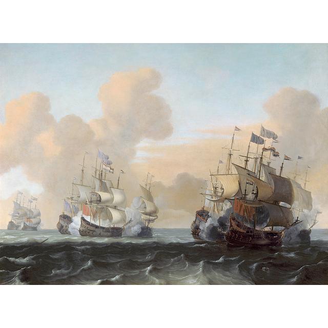 Battle at Sea between Hollanders and Pirates