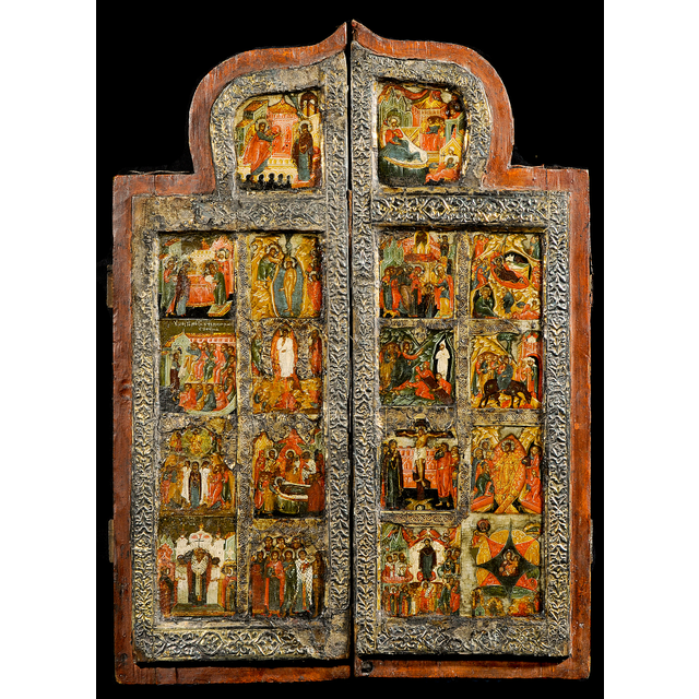 Two Wings of a Triptych with Church Feasts