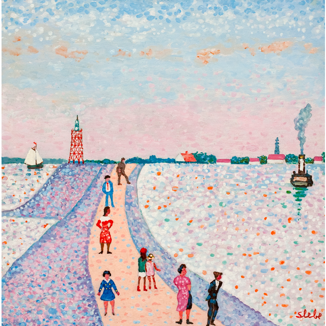 Wandelen op de dijk
