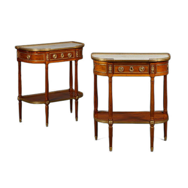 Pair of French Louis XVI consoles dessertes