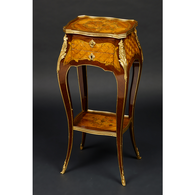 French Transitional Table, Leonard Boudin