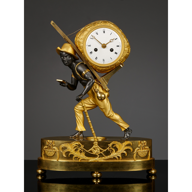 Franse Empire pendule, Le Portefaix