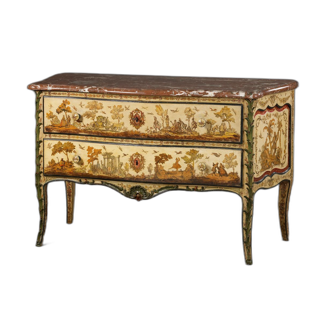 Provencal Louis XV Lacca Povera Commode