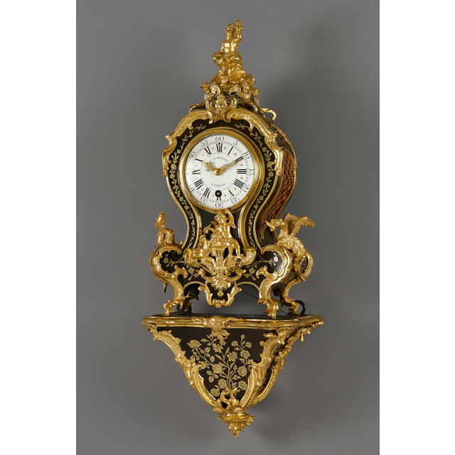 French Louis XV console clock, Baillon