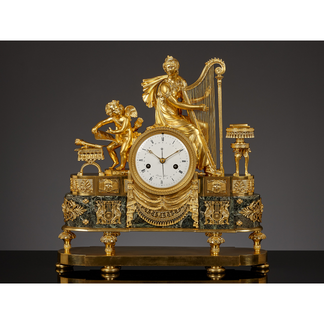 French Empire mantel clock, Laurent