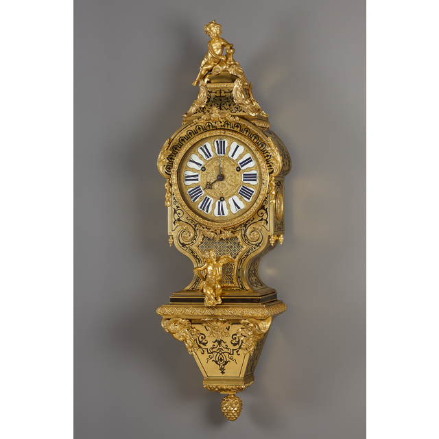 French Régence console clock, Masson