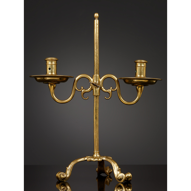 Dutch Renaissance candelabra with two candleholders, attributed to Elias Eliassen van Vliet, Amsterdam