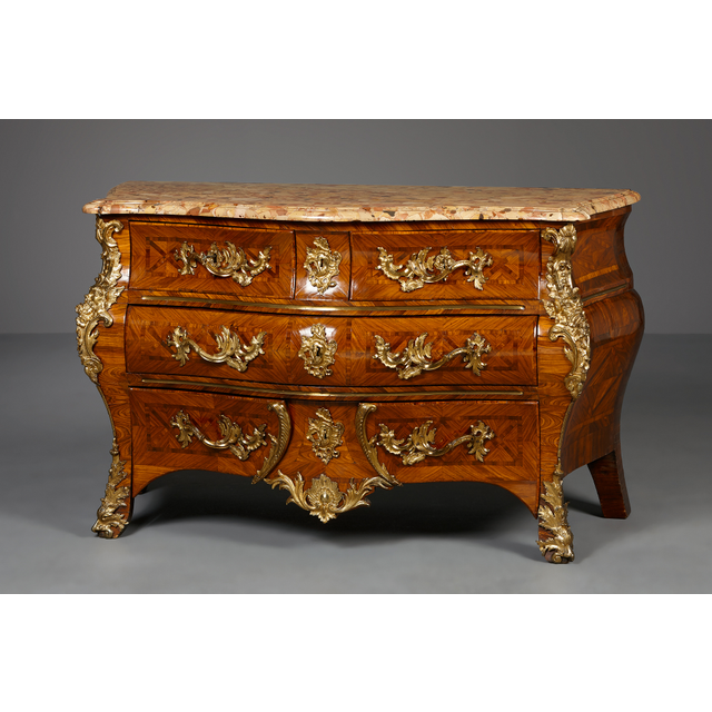 French Louis XV Commode en Tombeau