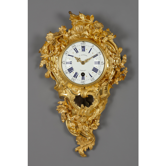 French Louis XV cartel d’alcove, Jean Baptiste Baillon