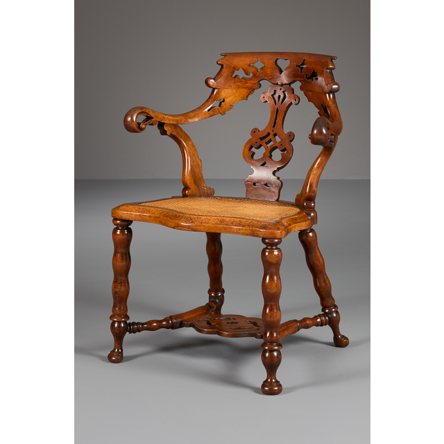 Kolonial-Portugiesischer Brasilianischer Louis XV Stuhl
