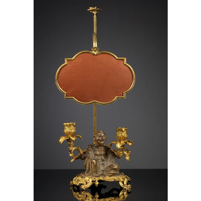 Gilt Bronze Louis XV Candelabre with Magus
