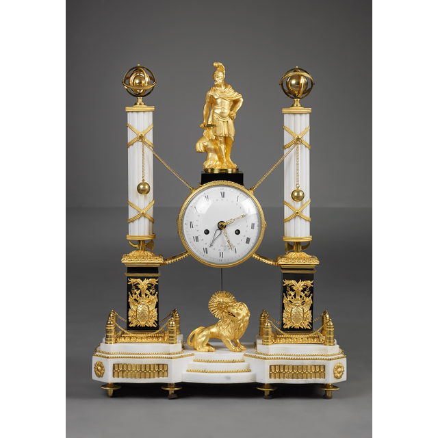 French Louis XVI Portico Clock