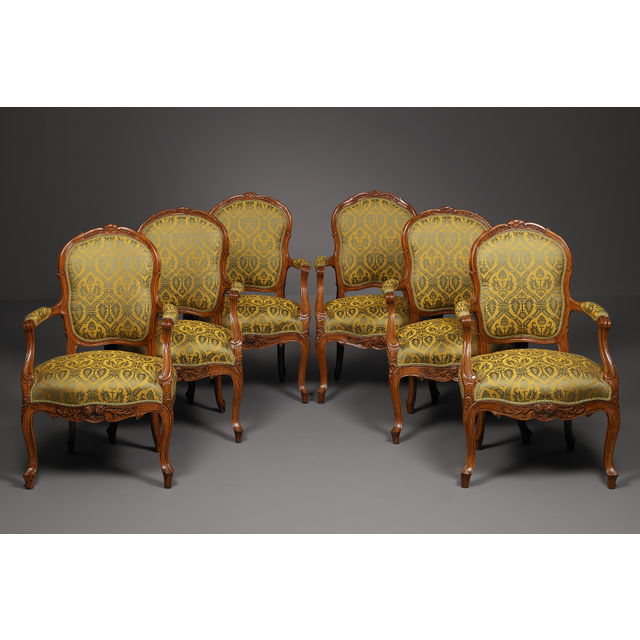 Six French Transitional Armchairs