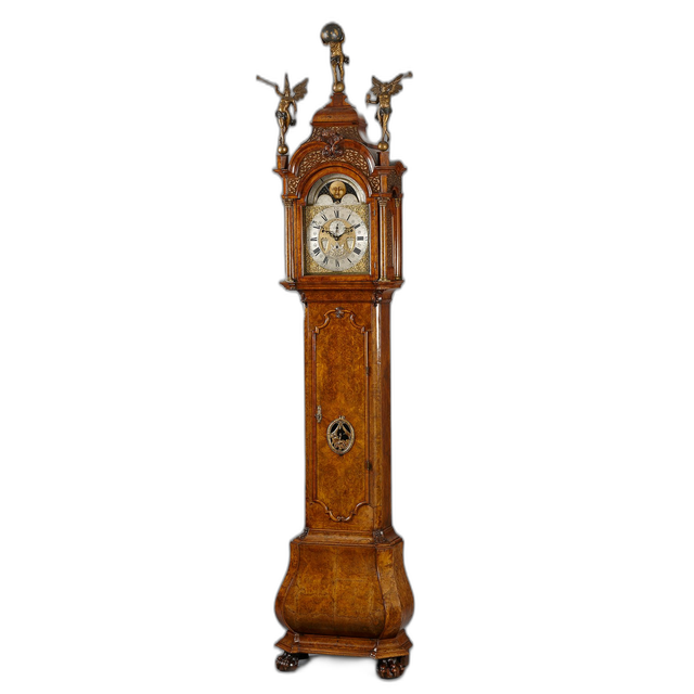 Amsterdam musical longcase clock, Johannes Uswald