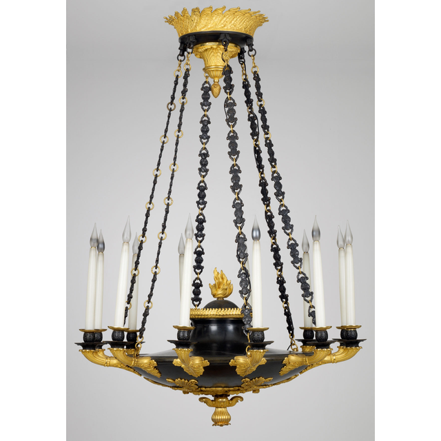 French Empire Discus Chandelier