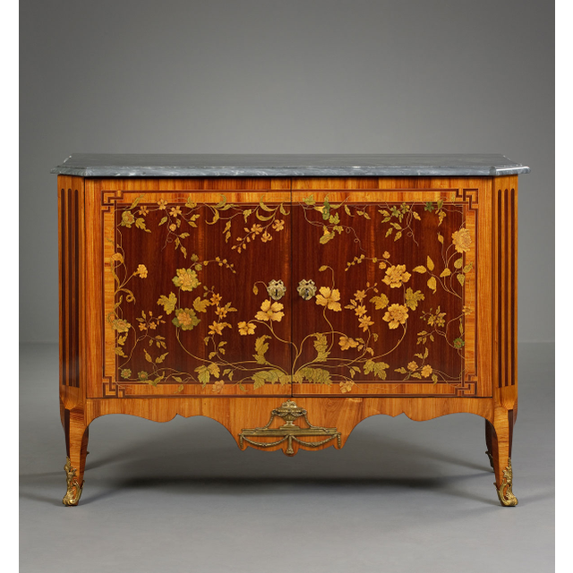 Dutch Transition Commode with Marquetry