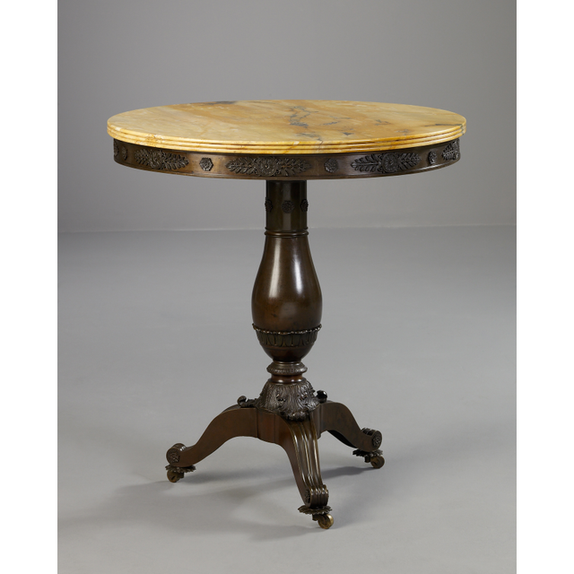 French Patinated Bronze Charles X Gueridon