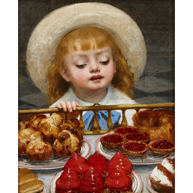 Victor Tortez (1843-1890), The Girl in the Pastry Shop