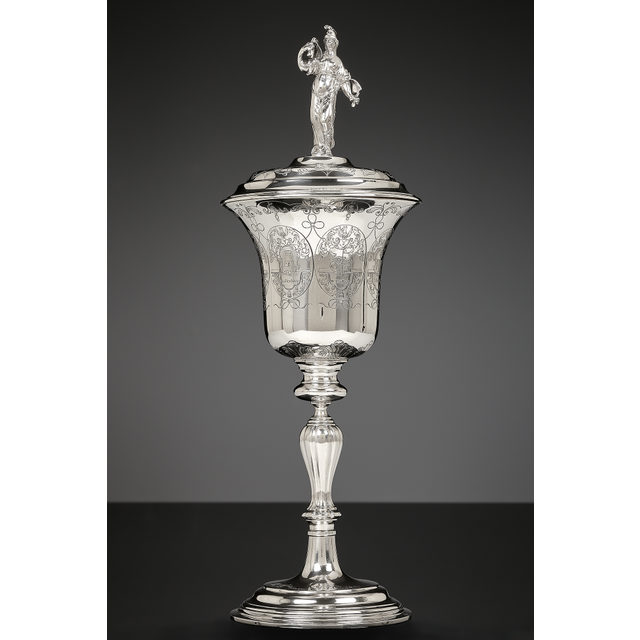 Dutch silver guild goblet of the Schiedam Skippers’ Guild