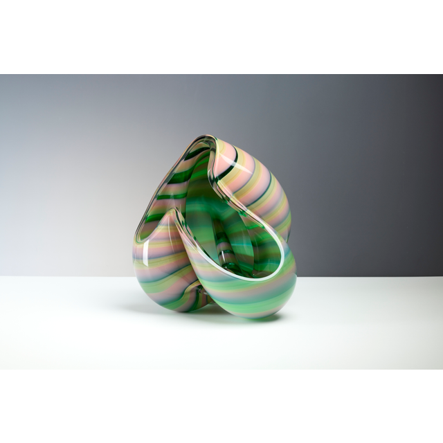 Barbara Nanning (Amsterdam 1957), glass object sculptural bowl