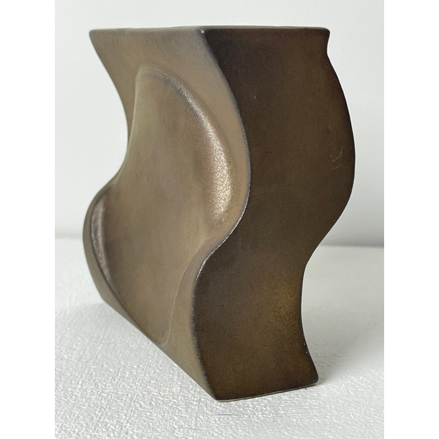 Jan van der Vaart brons geglazuurd steengoed Multipel vaas, 2000