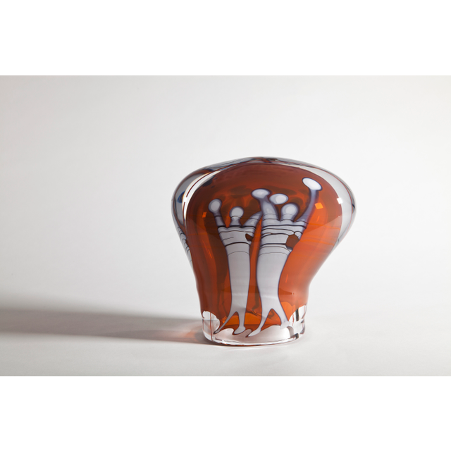 Sybren Valkema, Uniek studioglas object, uitgevoerd in Studio Wilke Adolfsson, 1989