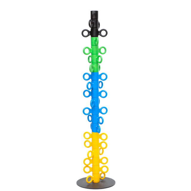 Richard Hutten (1967) A 'Dombo' coatrack, ca. 2007, Netherlands  Consisting of twenty individual 'Domoor' mugs, mounted on a circular plinth, one of a limited edition of five.  H 174 cm, D 26 cm