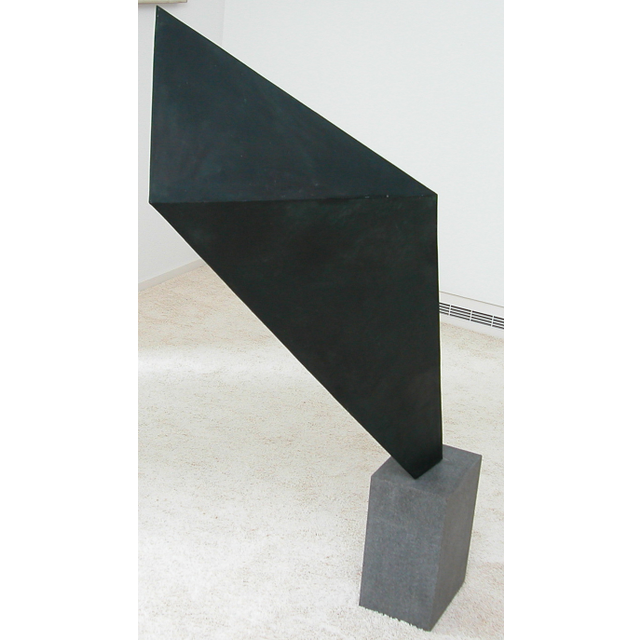' oblique geometric statue'