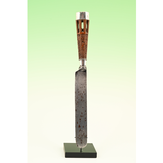 A Dutch beautifully carved palmwood knife.