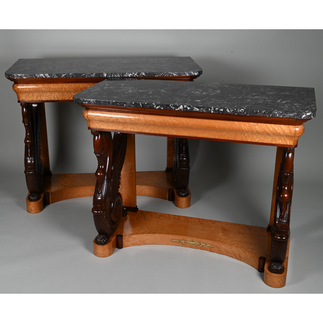 A  pair Charles X consoles.