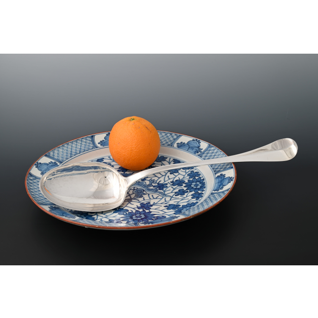 A large silver spoon